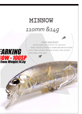 Bearking  10cm 15g  hot model fishing lures hard bait 14color for choose minnow quality professional minnow depth0.8-1.5m