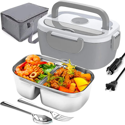 Portable Electric Heated Lunch Box 80w Stainless Steel can be controlled 1. 5L Heated Bowl/Truck/Office Lunch Box Microwave