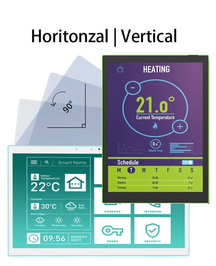 Panel de control inteligente para el hogar con pantalla táctil Android de 15,6 pulgadas, wifi 6, RJ45, PoE, protocolo Zigbee/Matter, relé, RS232, RS485, tipo C