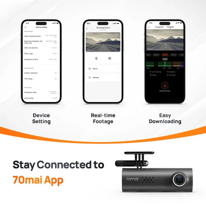 70mai Smart Dash Cam 3 M200 Voice Control 1080P 130FOV Wifi 70mai Car DVR Car Recorder Auto Recorder Wifi Parking Monitori