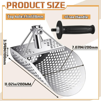 Pala para arena de playa, detector de metales, palas para arena, detector de tesoros, detector de metales, herramienta de acero inoxidable para caza, hexagonal