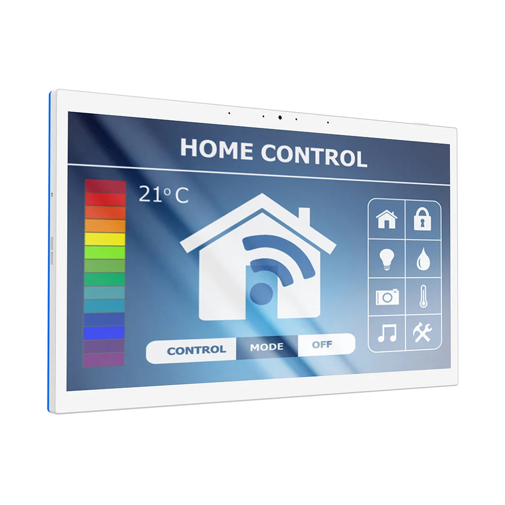 Panel de control inteligente para el hogar con pantalla táctil Android de 15,6 pulgadas, wifi 6, RJ45, PoE, protocolo Zigbee/Matter, relé, RS232, RS485, tipo C