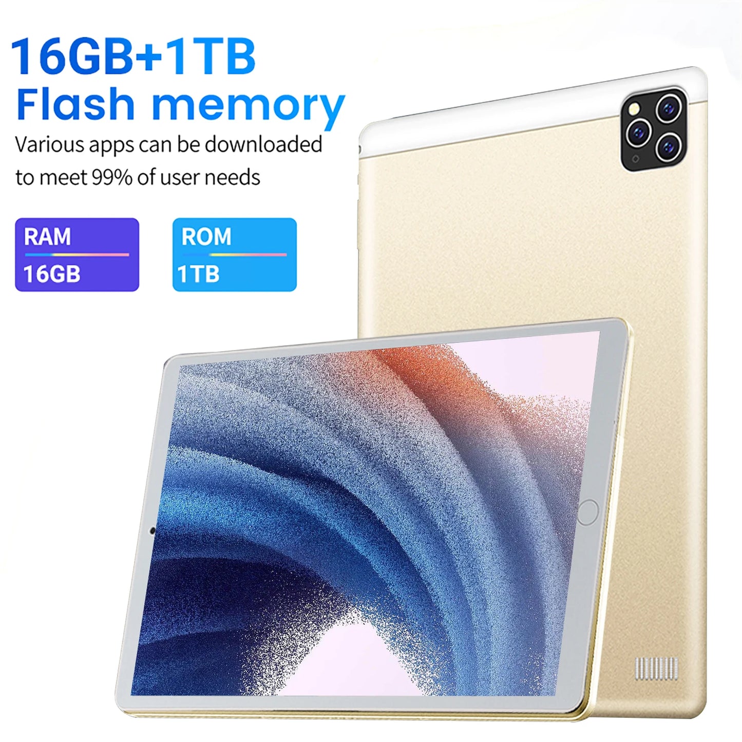 2024 5G Brand New 11.6 inch Tablet Android 16GB RAM 1TB ROM 12000mAh Android 13.0 10 core MTK6797 Wifi Network Tablets PC