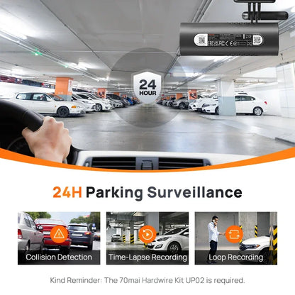 70mai Smart Dash Cam 3 M200 Voice Control 1080P 130FOV Wifi 70mai Car DVR Car Recorder Auto Recorder Wifi Parking Monitori