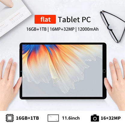 Tableta 5G 2024 nueva de 11,6 pulgadas, Android 16 GB de RAM, 1 TB de ROM, 12000 mAh, Android 13,0, 10 núcleos, MTK6797, red Wifi, tabletas PC