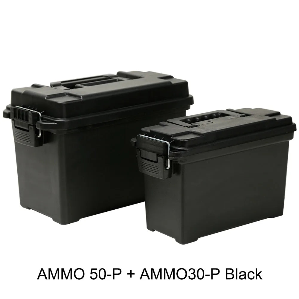 Plastic Ammo Box Weapons Safe Storage Ammo Can Lightweight High Strength Ammo Accessory Crate Storage Case Bullet Safety Box