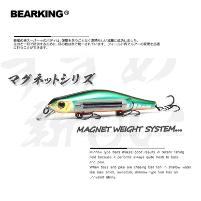 Bearking 11cm 17g magnet weight system long casting New model fishing lures hard bait dive 0.8-1.2m quality wobblers minnow