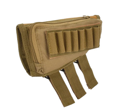 Tactical Muti-functional Hunting Zipper Rifle Buttstock Pack Bag Cheek Pad Rest Shell Mag Ammo Pouch Pocket Magazine Bandolier