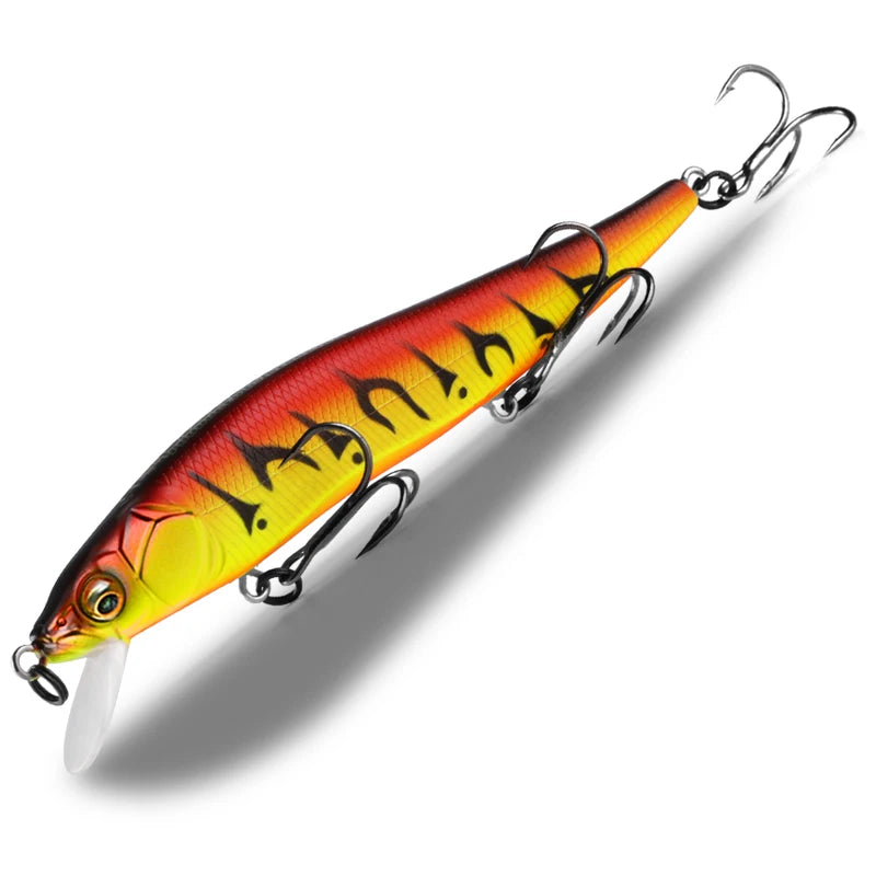 BEARKING 11cm 14g Señuelos de pesca duros superiores Cebos de calidad Minnow Wobblers Buena acción Aparejos de pesca profesionales artificiales