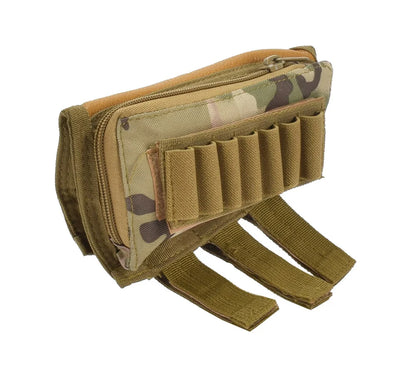 Tactical Muti-functional Hunting Zipper Rifle Buttstock Pack Bag Cheek Pad Rest Shell Mag Ammo Pouch Pocket Magazine Bandolier