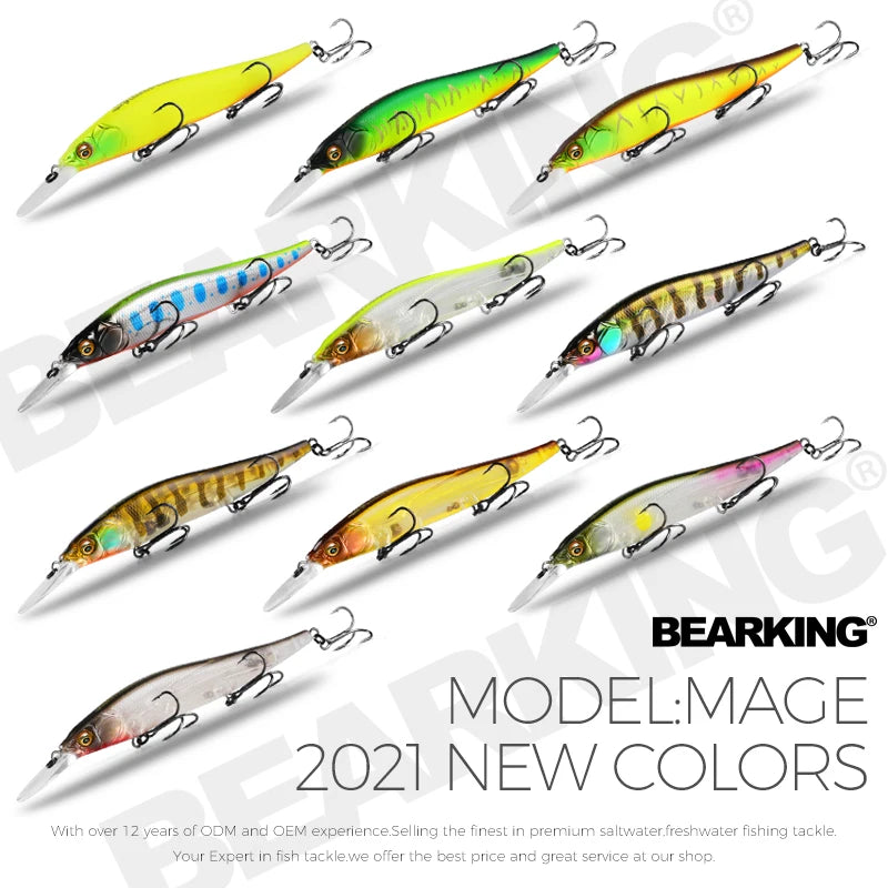 Bearking professional Wobbler 110mm 14g Dive 1.8m SP Fishing Lures Artificial Bait Predator Tackle jerkbaits for pike and bass