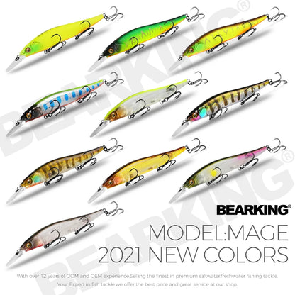 Bearking professional Wobbler 110mm 14g Dive 1.8m SP Fishing Lures Artificial Bait Predator Tackle jerkbaits for pike and bass