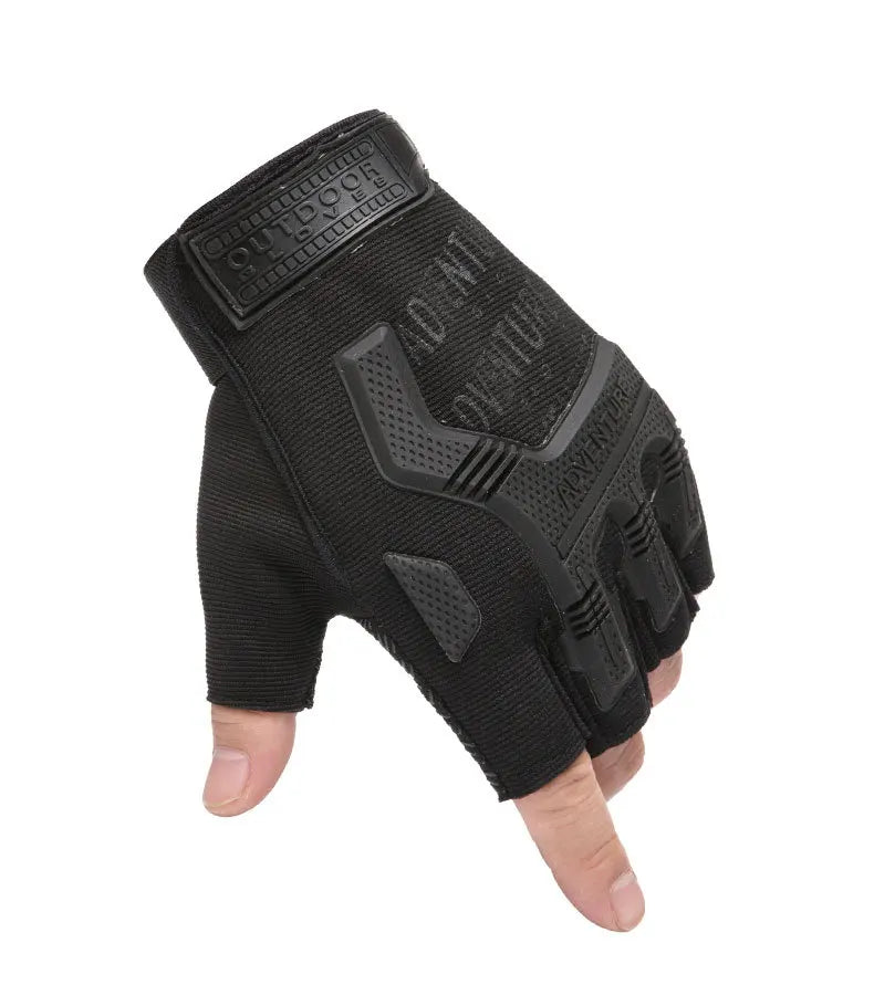 1Pair Gear Fingerless Hard Knuckle Tactical Gloves Men Half Finger Fitness Sport Gym Driving Riding Motorcycle Gloves