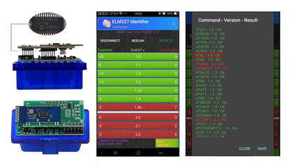 Lector de códigos automático Super MINI ELM 327 Bluetooth V1.5 con chip PIC18F25K80 ELM327 de 2 capas V1.5 y doble PCB para Android y Symbian