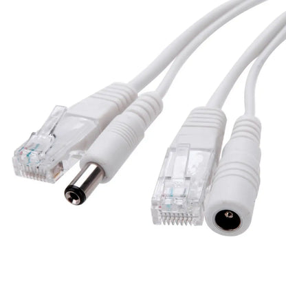 1 par de cables POE, cable adaptador pasivo de alimentación a través de Ethernet, divisor POE, módulo de fuente de alimentación de inyector RJ45 de 12-48 V para cámara IP