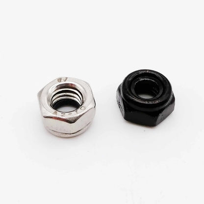 M2 M2.5 M3 M3.5 M4 M5 M6 M8 M10 M12 M14 M16 304 Stainless Steel Black Hex Nylon Insert Lock Nut Self-locking Locknut