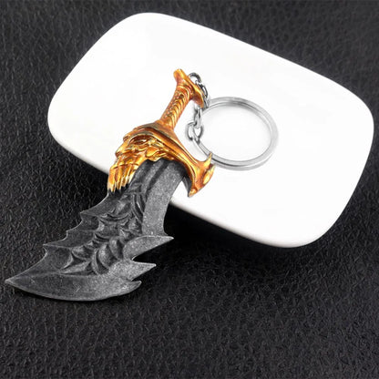 New God of War 4 Kratos Sword Keychain Pendant Keyring Jewelry Men And Women Car key chain Accessories