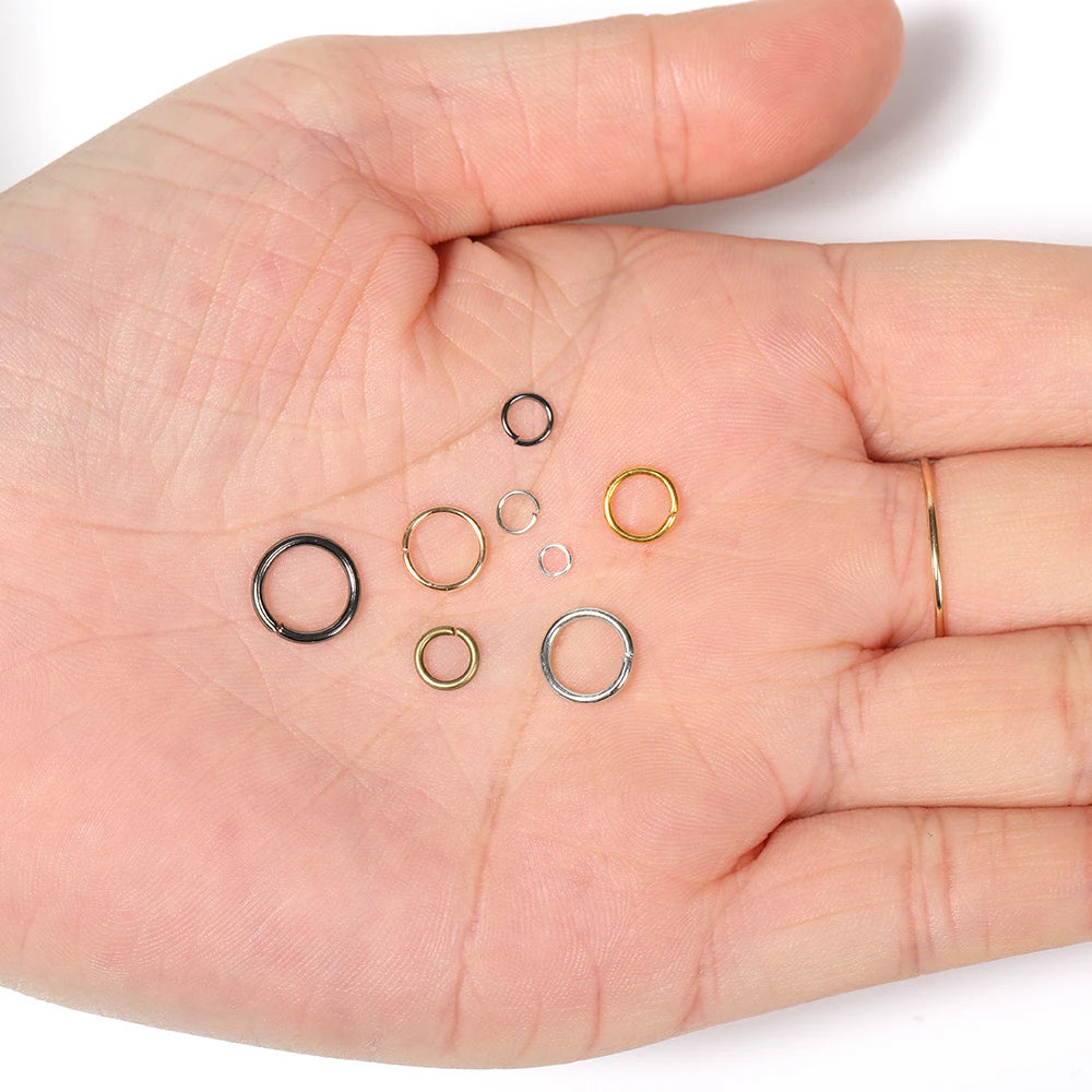 200pcs/lot Wholesale Open Circle Jump Rings Necklace Bracelet Earring Pendant Connectors DIY Making Jewelry Crafts Accessories