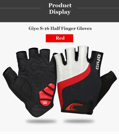 Giyo Breaking Wind Cycling Half Finger Gloves Anti-slip Bicycle Mittens Racing Road Bike Glove MTB Biciclet Guantes Ciclismo