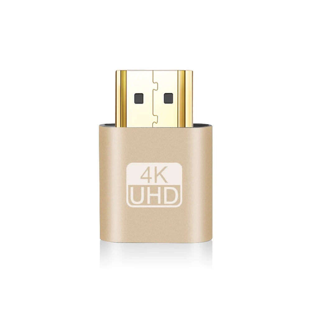 1 adaptador de pantalla virtual VGA compatible con HDMI 1,4 DDC EDID, conector ficticio, emulador de pantalla fantasma sin cabeza, placa de bloqueo de tarjeta de video