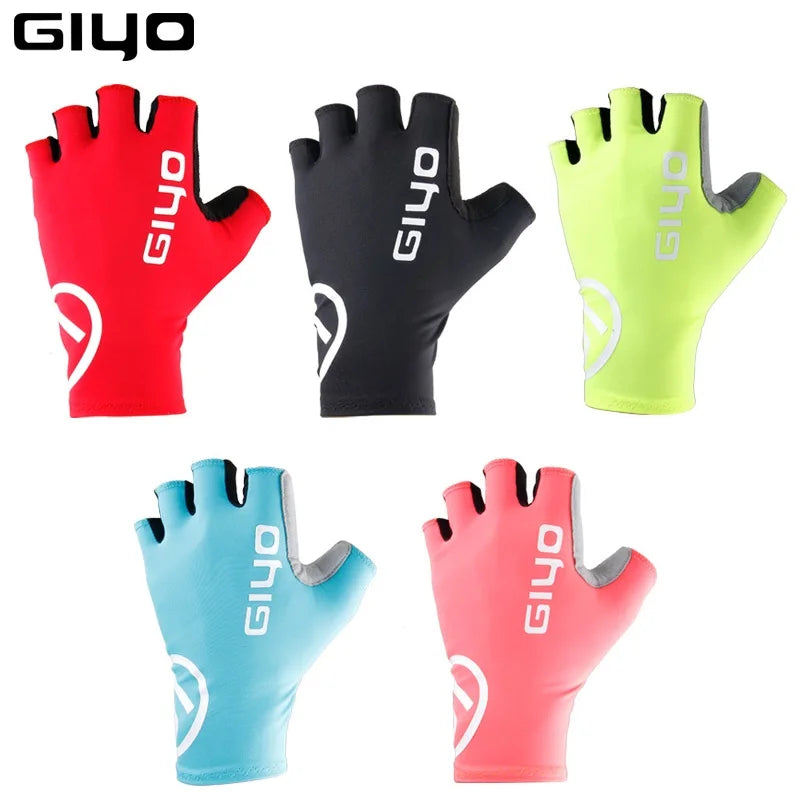 Giyo Breaking Wind Cycling Half Finger Gloves Anti-slip Bicycle Mittens Racing Road Bike Glove MTB Biciclet Guantes Ciclismo