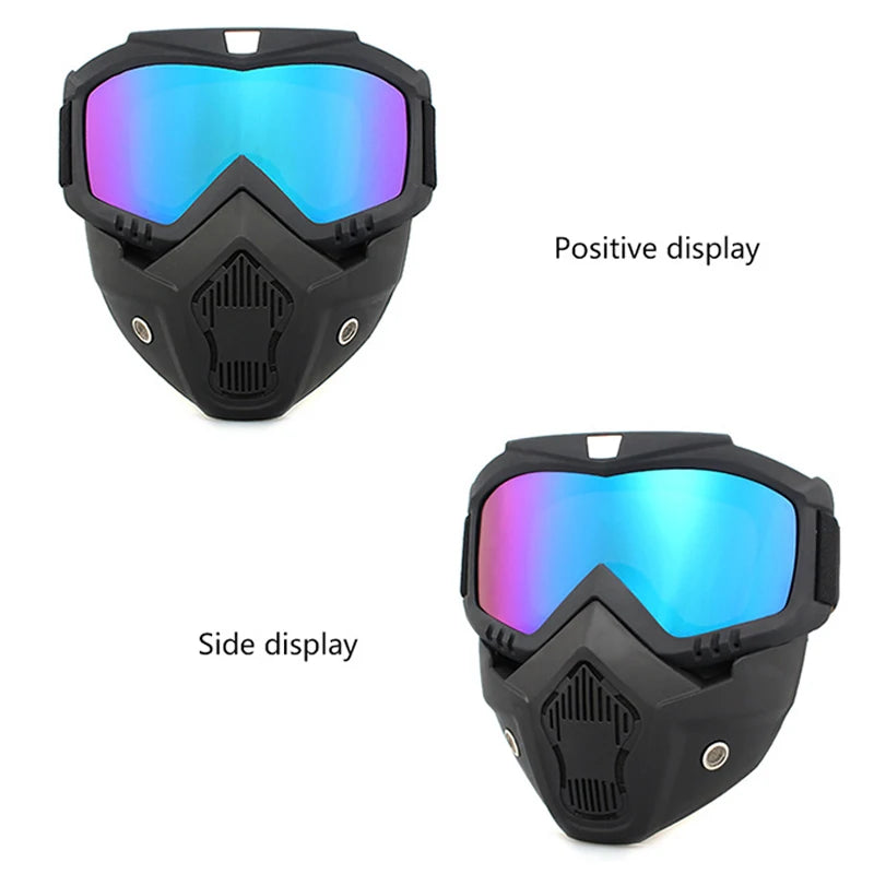 Dustproof Motocross Glasses Adjustable Motorcycle Goggles Breathable Full Face Protective Motorbike Dirt Bike Off-road Mask