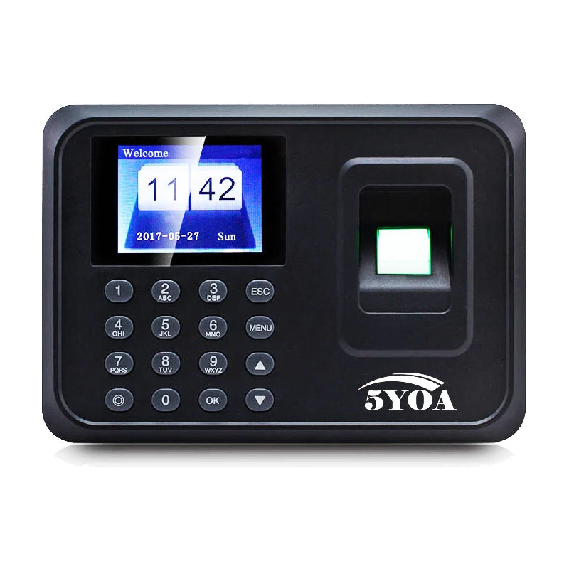 Fingerprint Attendance Biometric Machine System Employee Keypad Electric Time Clock Recorder USB Data Manage