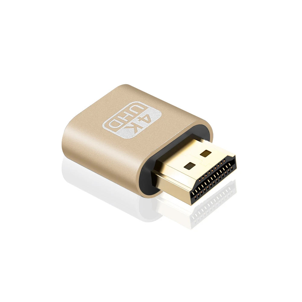 1 adaptador de pantalla virtual VGA compatible con HDMI 1,4 DDC EDID, conector ficticio, emulador de pantalla fantasma sin cabeza, placa de bloqueo de tarjeta de video