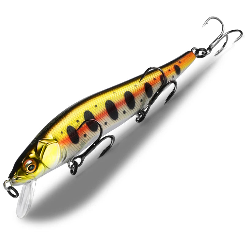 BEARKING 11cm 14g Señuelos de pesca duros superiores Cebos de calidad Minnow Wobblers Buena acción Aparejos de pesca profesionales artificiales