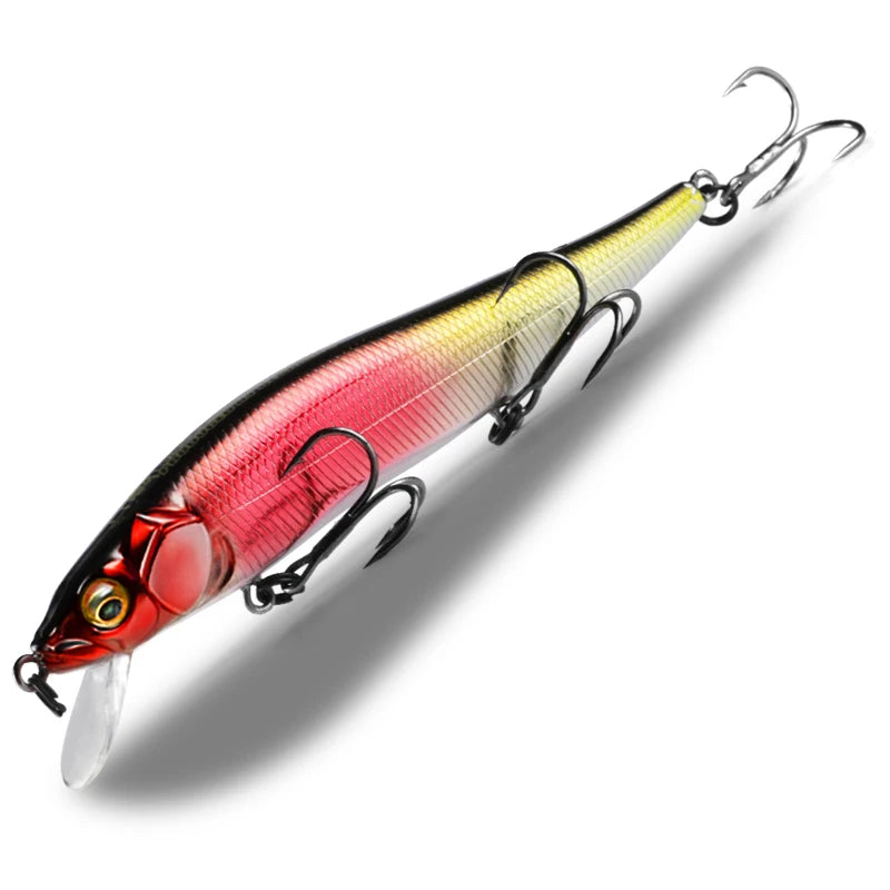 BEARKING 11cm 14g Señuelos de pesca duros superiores Cebos de calidad Minnow Wobblers Buena acción Aparejos de pesca profesionales artificiales