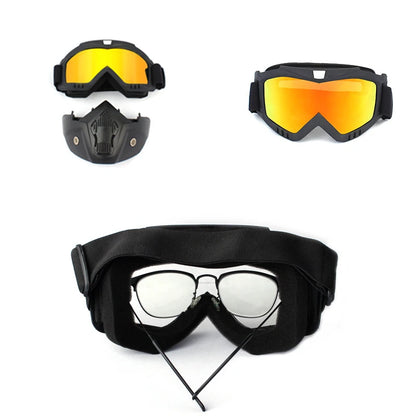 Dustproof Motocross Glasses Adjustable Motorcycle Goggles Breathable Full Face Protective Motorbike Dirt Bike Off-road Mask