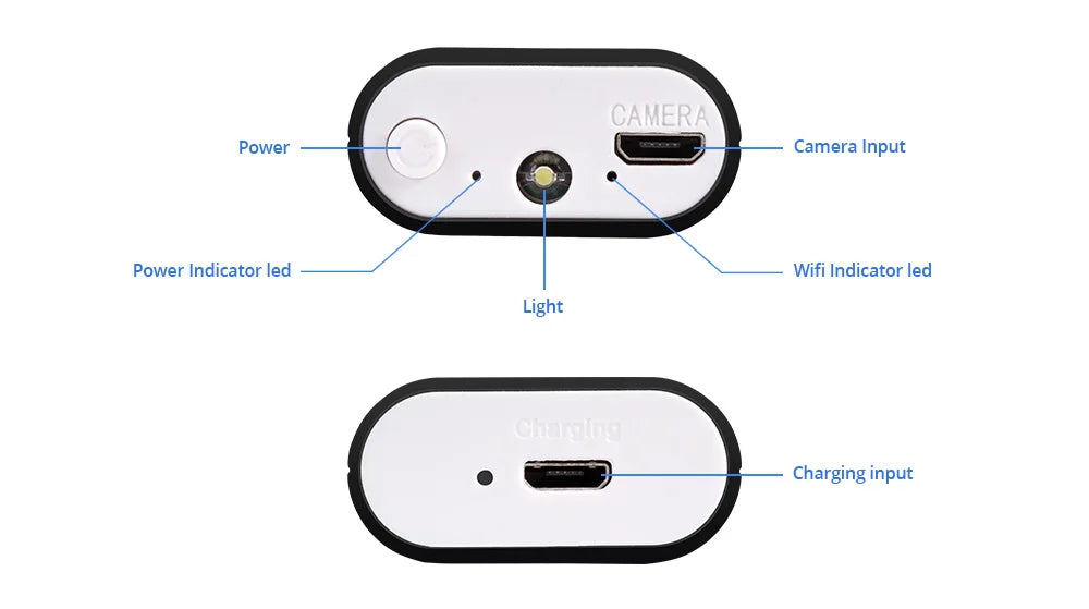 KERUI 1200P/720P WiFi Endoscope Waterproof Inspection Snake Mini Camera USB Borescope for Car for Iphone & Android Smartphone