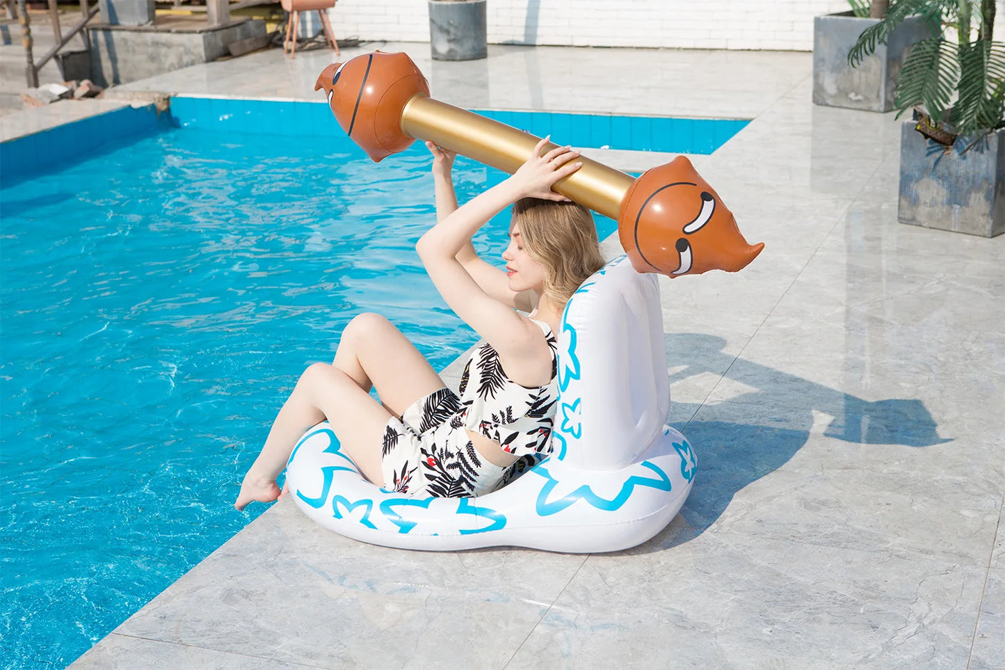 Inflatable Joust Swimming ring Pool Float Game Toys Water Sport Plaything For Children Adult Party Supply Gladiator Raft