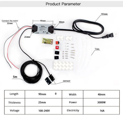 Wofea WiFi Switch Smart Garage Door Opener Controller Work With Alexa Echo Google Home SmartLife/Tuya APP Control No Hub Require