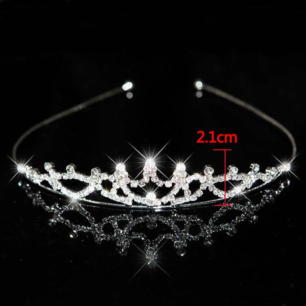 AINAMEISI Princess Crystal Tiaras and Crowns Headband Kid Girls Love Bridal Prom Crown Wedding Party Accessiories Hair Jewelry