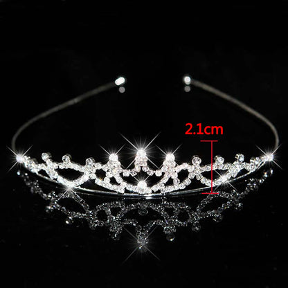 AINAMEISI Princess Crystal Tiaras and Crowns Headband Kid Girls Love Bridal Prom Crown Wedding Party Accessiories Hair Jewelry