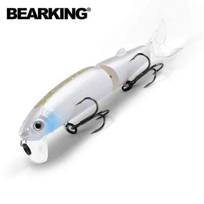 Señuelo de pesca profesional Bearking de 11,3 cm y 13,7 g, de calidad pececillo, cebo para nadar, cebo articulado, equipado con anzuelo negro o blanco