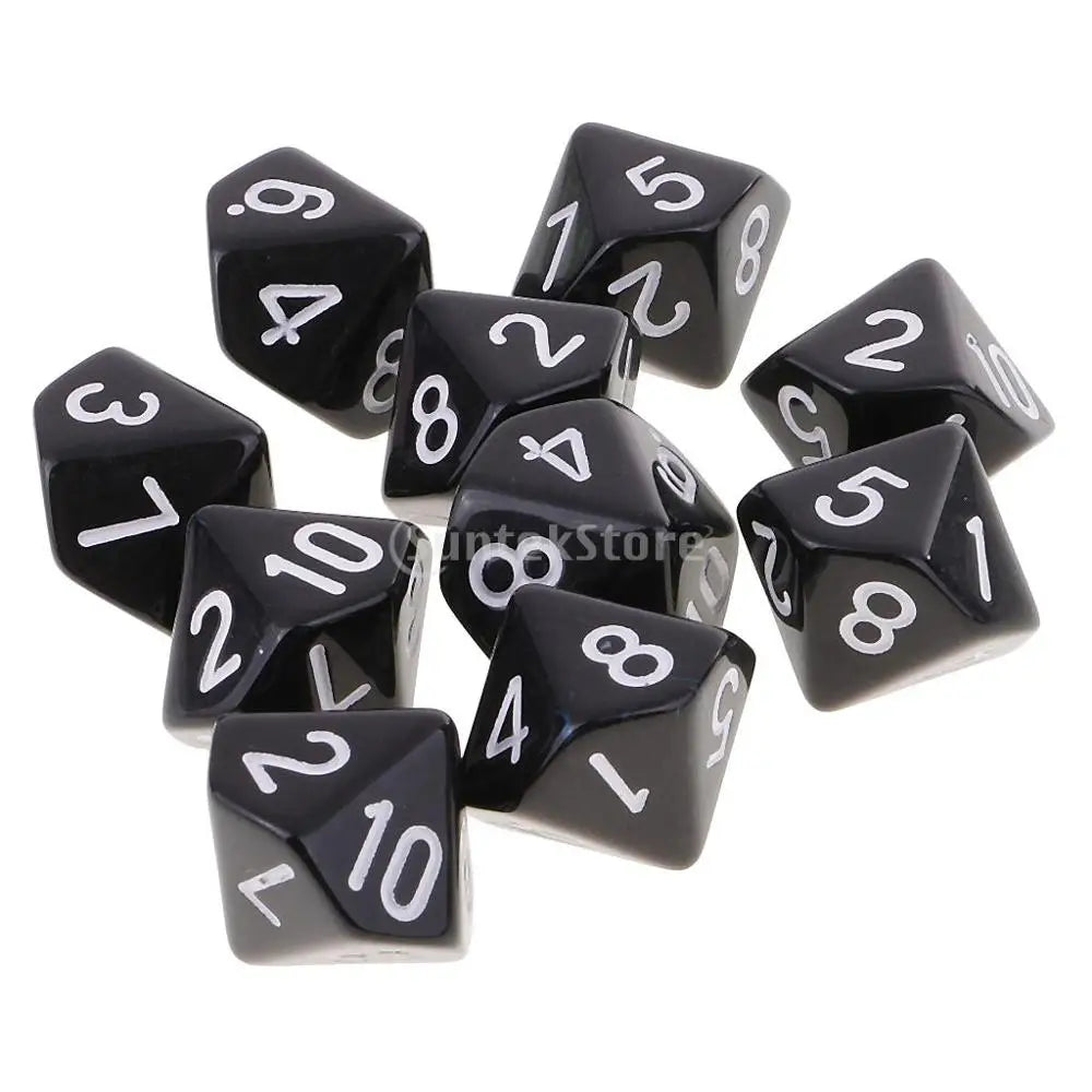 10 dados poliédricos de 10 caras D10 D8 para juegos de rol de 16 mm, dados familiares