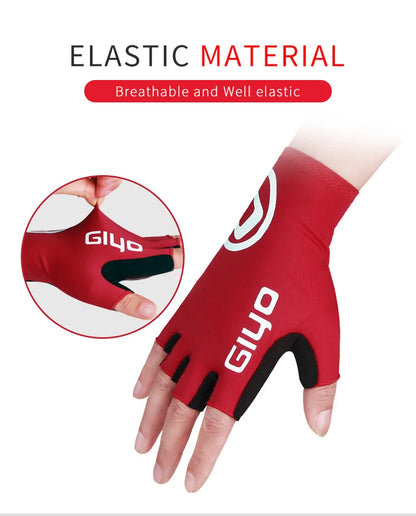 Giyo Breaking Wind Cycling Half Finger Gloves Anti-slip Bicycle Mittens Racing Road Bike Glove MTB Biciclet Guantes Ciclismo