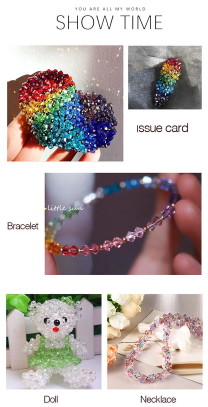 Wholesale 1000pcs Big Bag Colorful 4mm Bicone Crystal Beads Glass Beads Loose Spacer Beads bracelet Jewelry Making Accessories