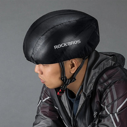 ROCKBROS - Fundas para casco de bicicleta de ciclismo, resistentes al viento, impermeables y a prueba de polvo, funda protectora para casco de bicicleta de montaña o carretera