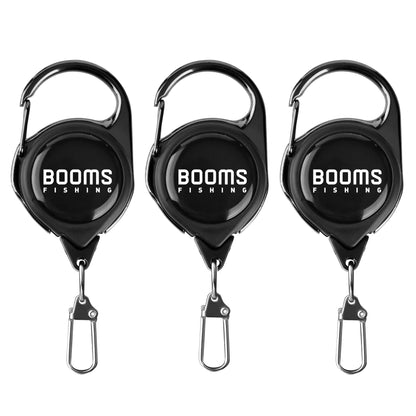 Booms Fishing RG1 Fly Fishing Retractor Tools Extractor Keeper Retractable Key Chain Reel Badge Holder Tackle Boxes Accessories