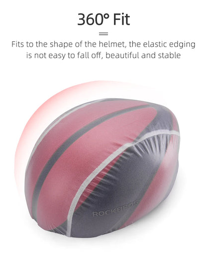 ROCKBROS - Fundas para casco de bicicleta de ciclismo, resistentes al viento, impermeables y a prueba de polvo, funda protectora para casco de bicicleta de montaña o carretera