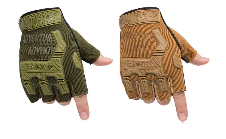 1Pair Gear Fingerless Hard Knuckle Tactical Gloves Men Half Finger Fitness Sport Gym Driving Riding Motorcycle Gloves