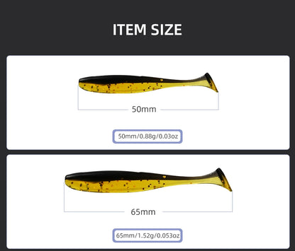 MEREDITH Easy Shiner Fishing Lures 50mm 65mm 75mm 100mm Wobblers Carp Fishing Soft Lures Silicone Artificial Plastic Baits