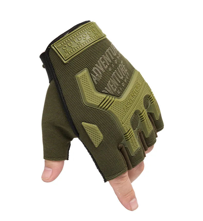 1Pair Gear Fingerless Hard Knuckle Tactical Gloves Men Half Finger Fitness Sport Gym Driving Riding Motorcycle Gloves