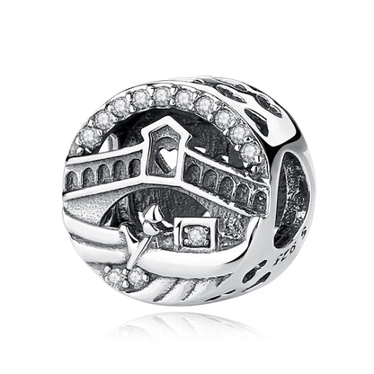 Original 925 Sterling Silver Charm Bead Travel London Bus Camera Suitcase Paris Charms Fit Pan Brand Bracelets Women Diy Jewelry