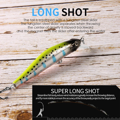 BEARKING 80mm 8.5g professional quality magnet weight fishing lures minnow crank hot model Artificial Bait Tackle