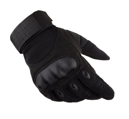 Touch Screen Real Leather Motorcycle Skidproof Hard Knuckle Full Finger Gloves Protective Gear for Outdoor Sports Motocross ATV