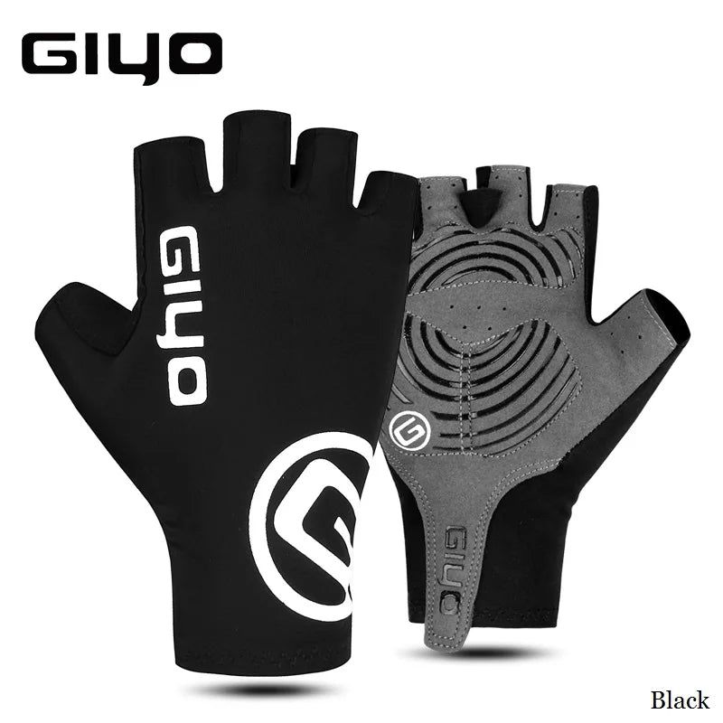 Giyo Breaking Wind Cycling Half Finger Gloves Anti-slip Bicycle Mittens Racing Road Bike Glove MTB Biciclet Guantes Ciclismo